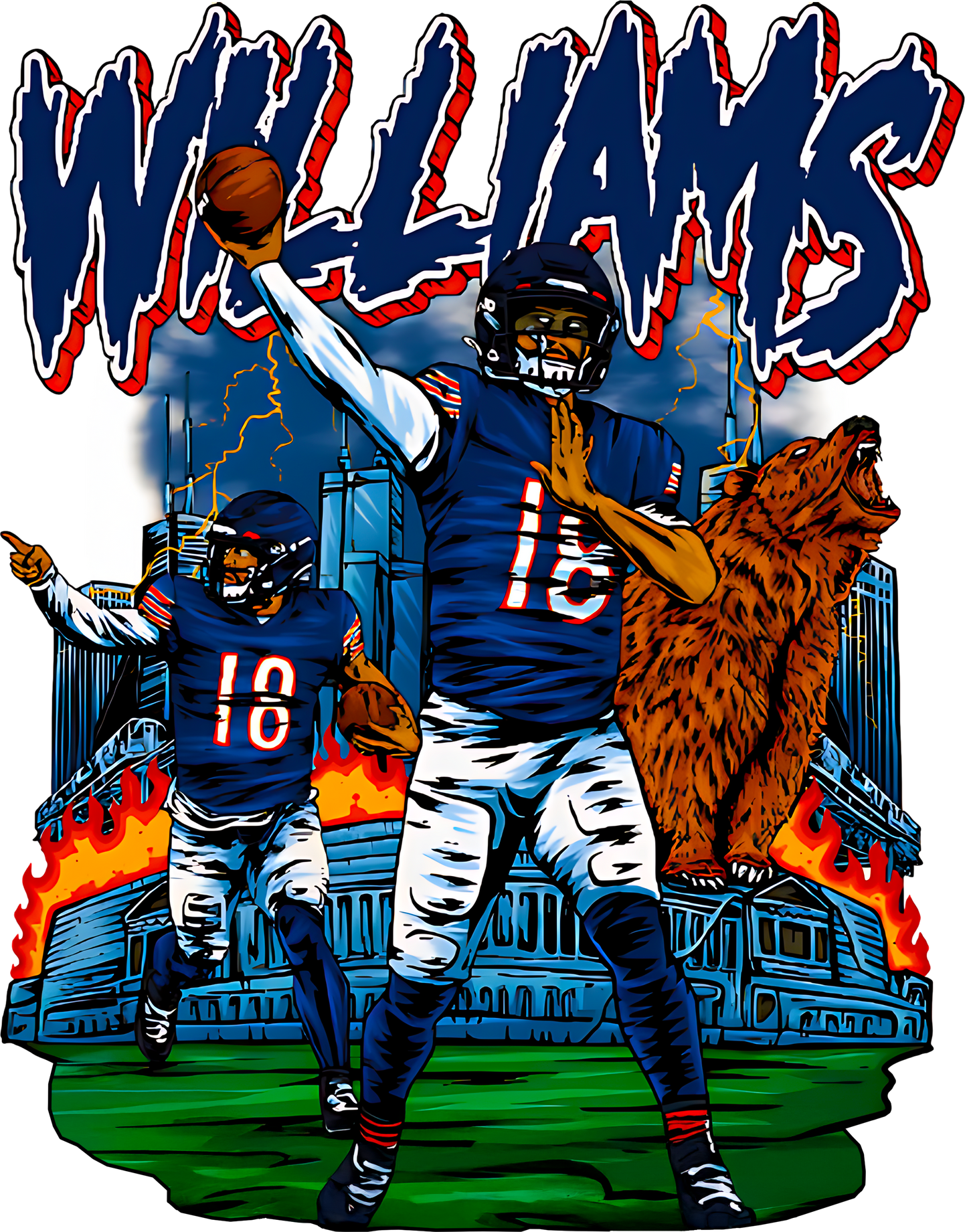 Caleb Williams Graphic Tee NFL Bears