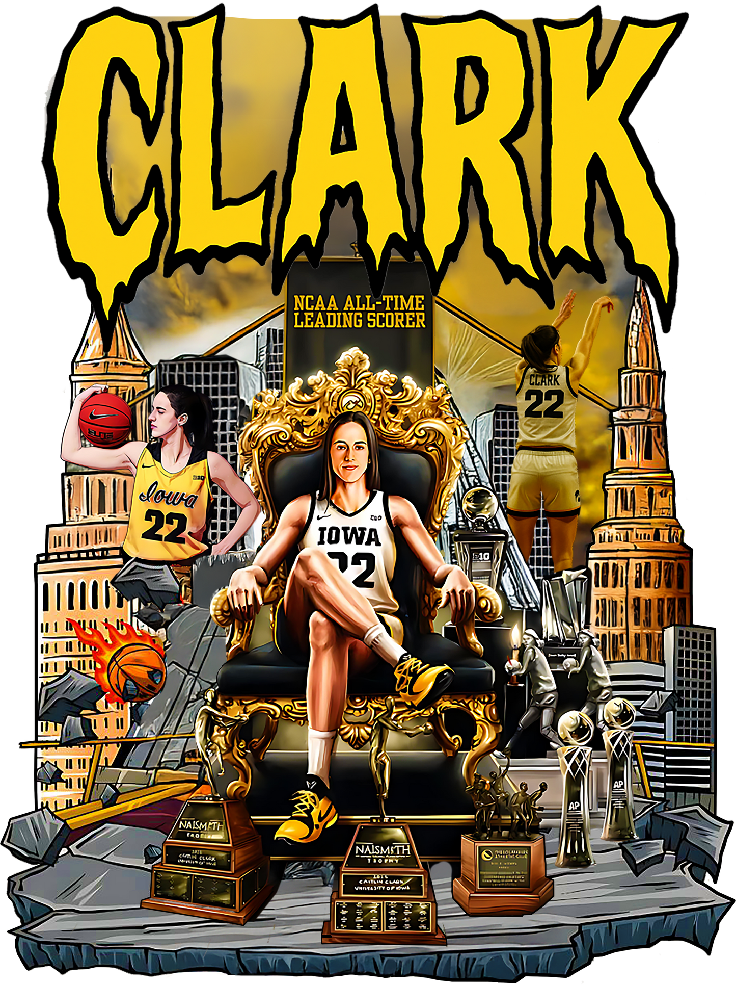 Caitlin Clark Graphic Tee - Iowa Throwback
