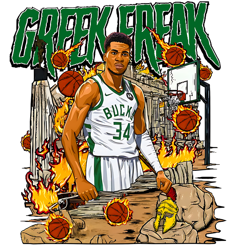 Giannis Antetokounmpo 'Greek Freak' Graphic Tee