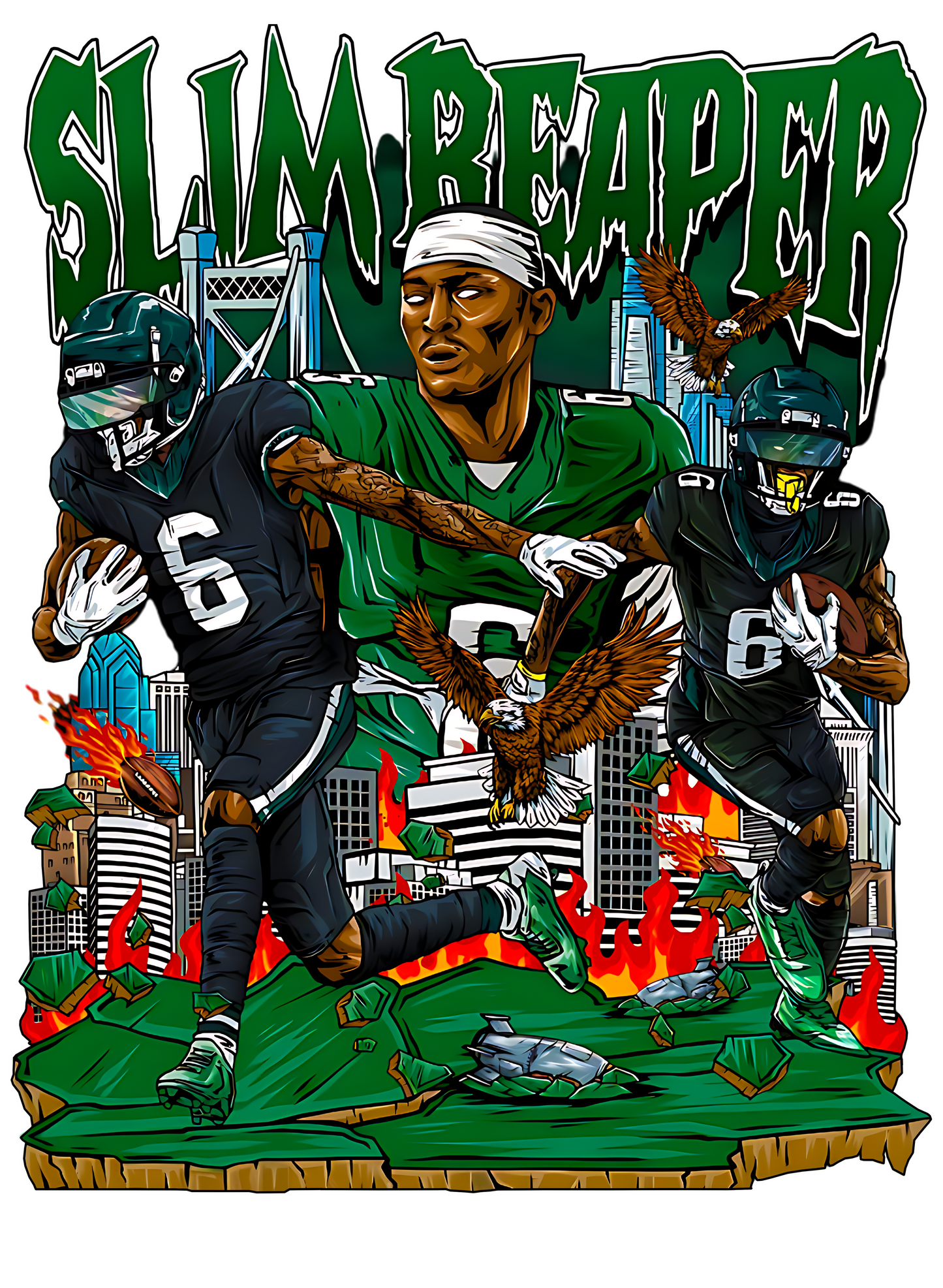 DeVonta Smith 'Slim Reaper' Graphic Tee