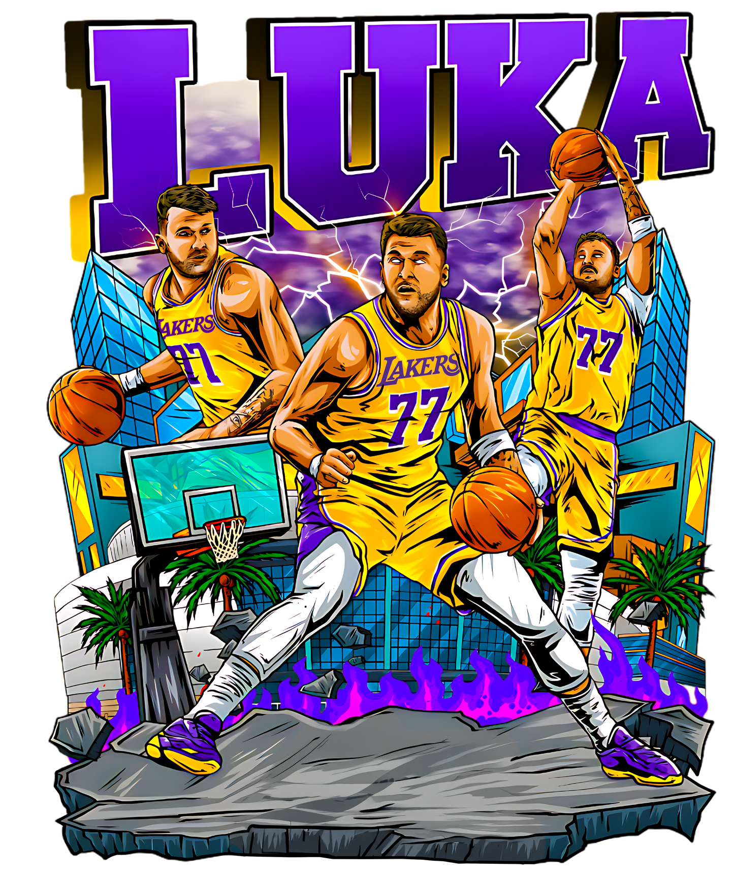 Luka Doncic Lakers Graphic Tee