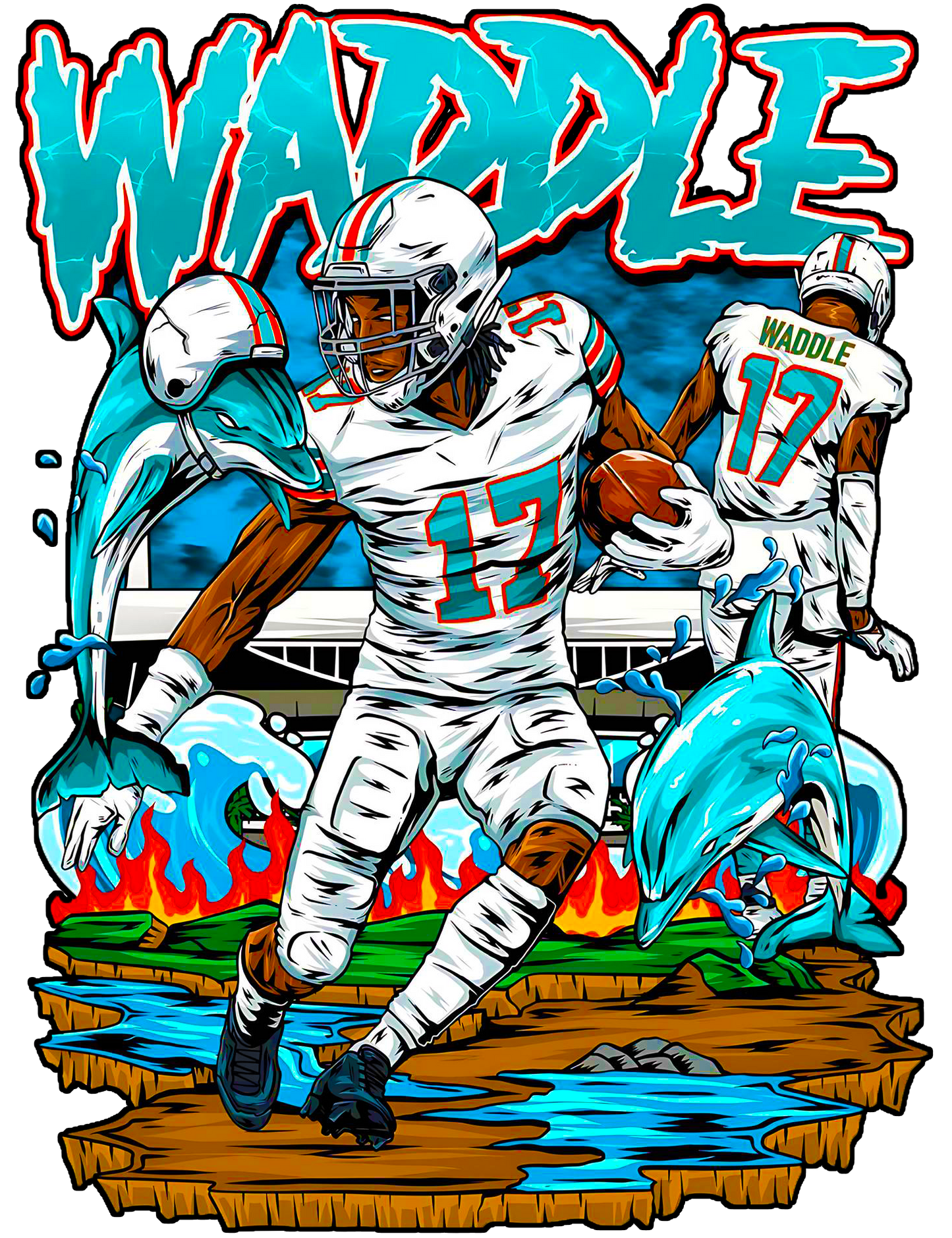 Jaylen Waddle Graphic Tee