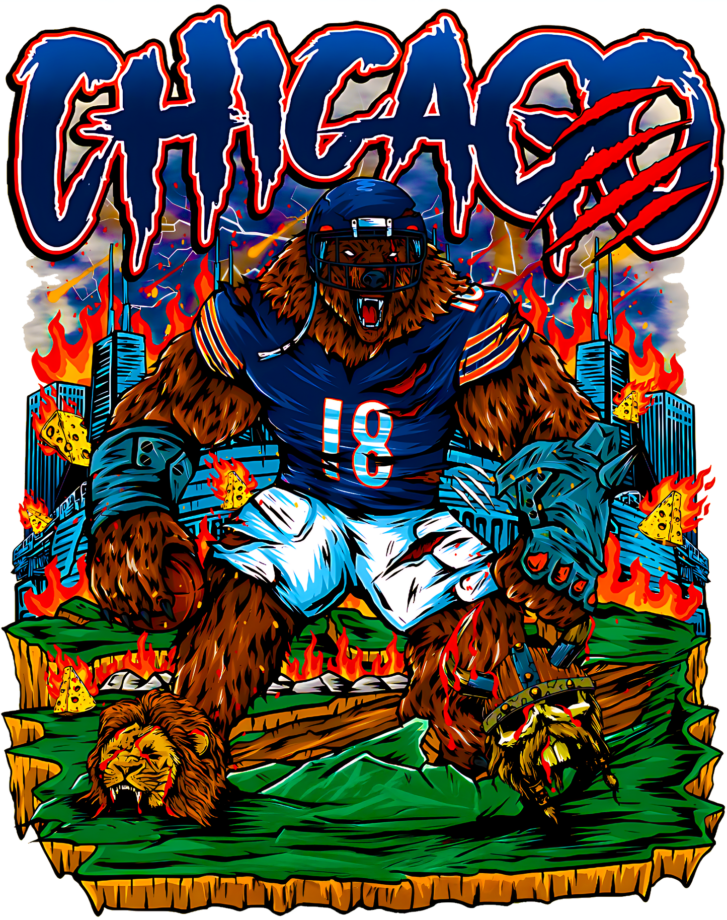 Chicago Bears Graphic Tee Mascot