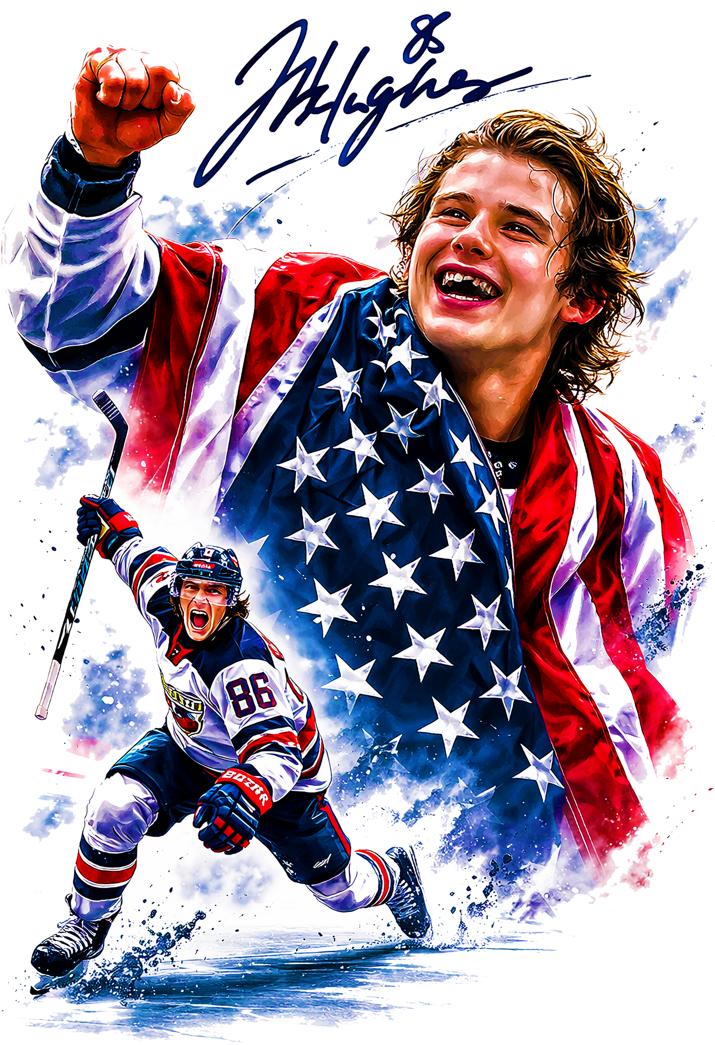 Jack Hughes USA Hockey Graphic Tee