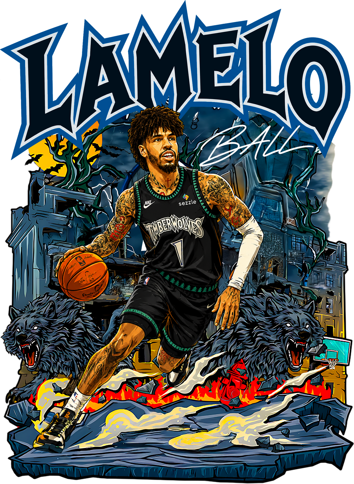 Lamelo Ball Timberwolves Graphic Tee