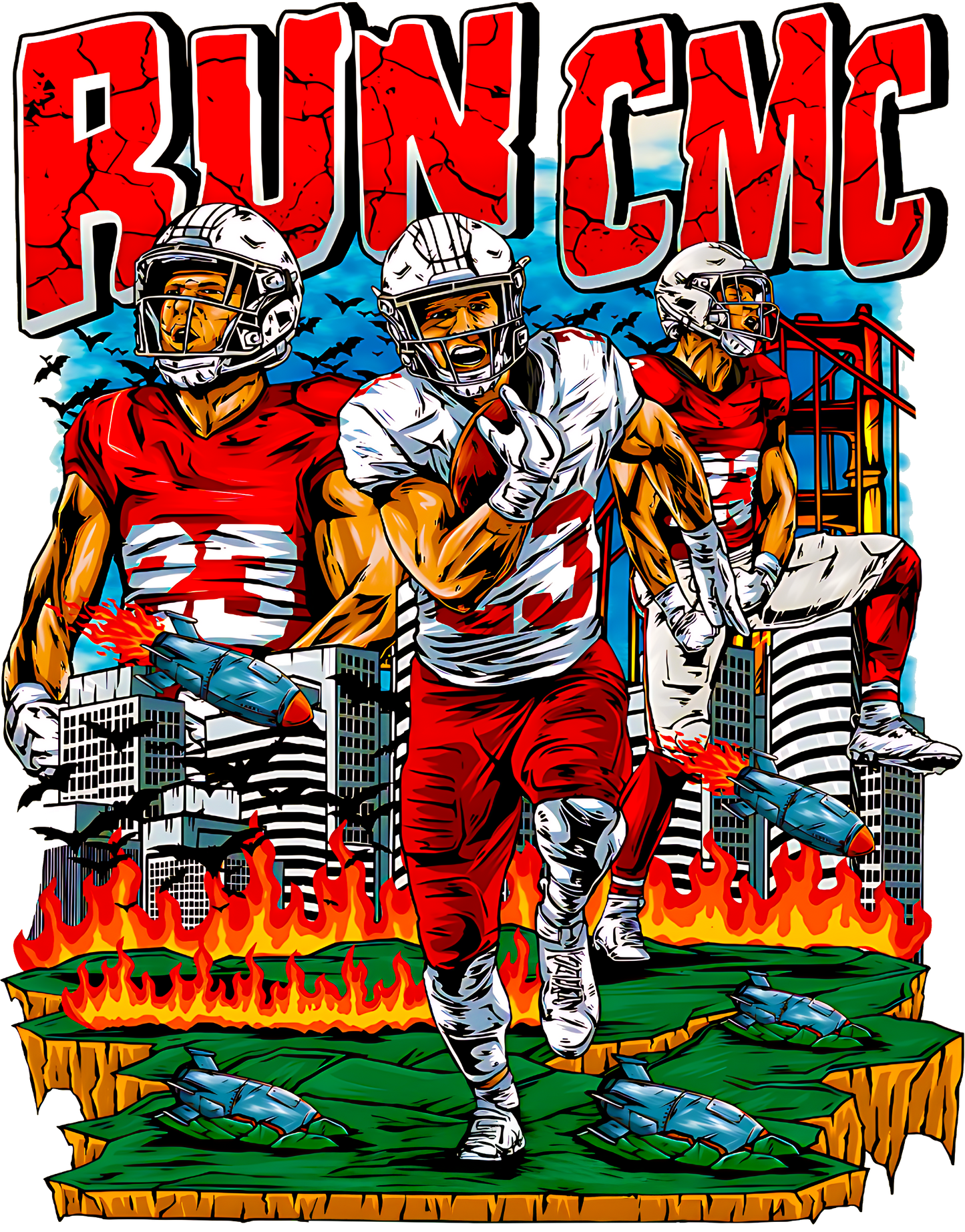 Christian McCaffrey Graphic Tee 'Run CMC'