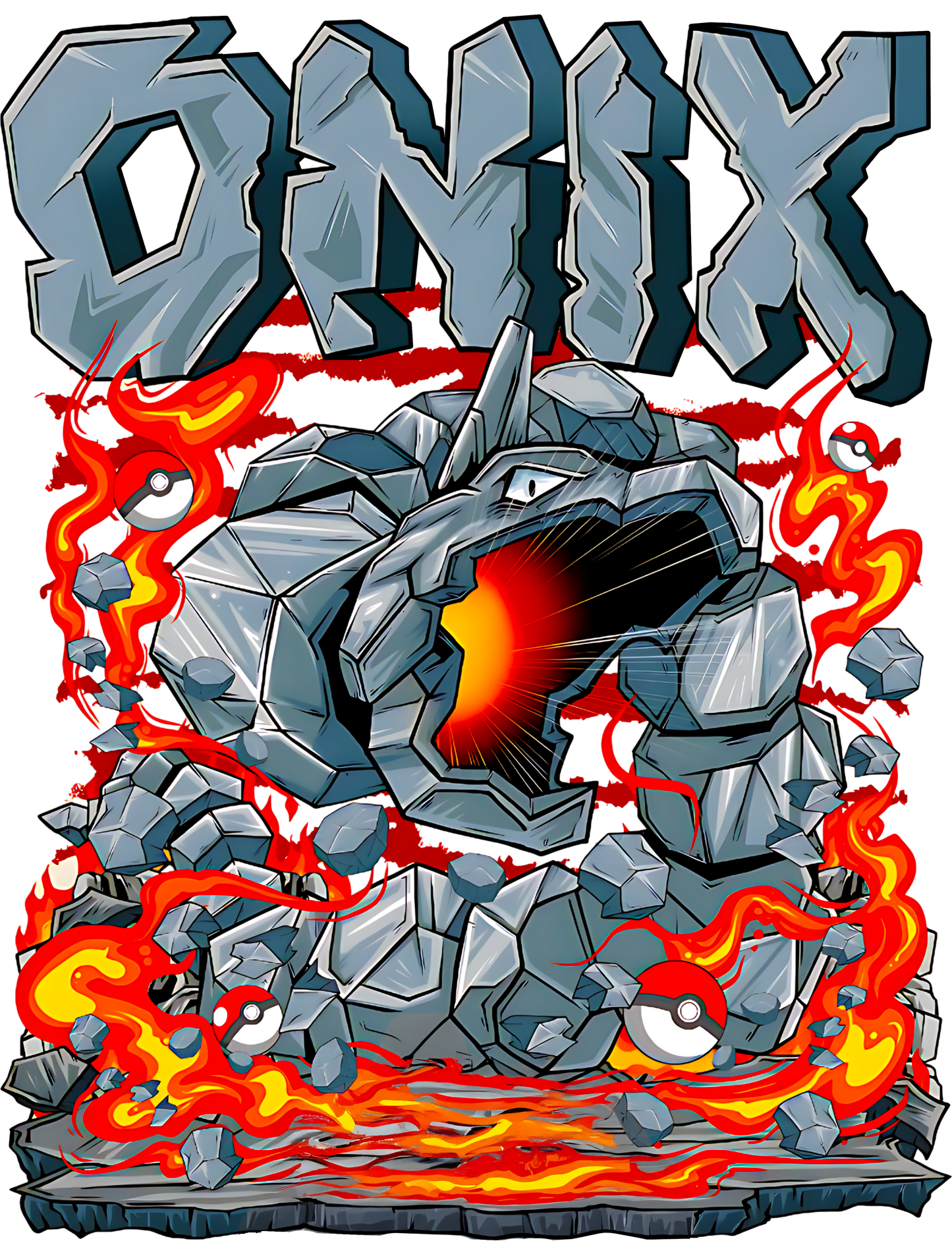 Onix Pokemon Graphic Tee