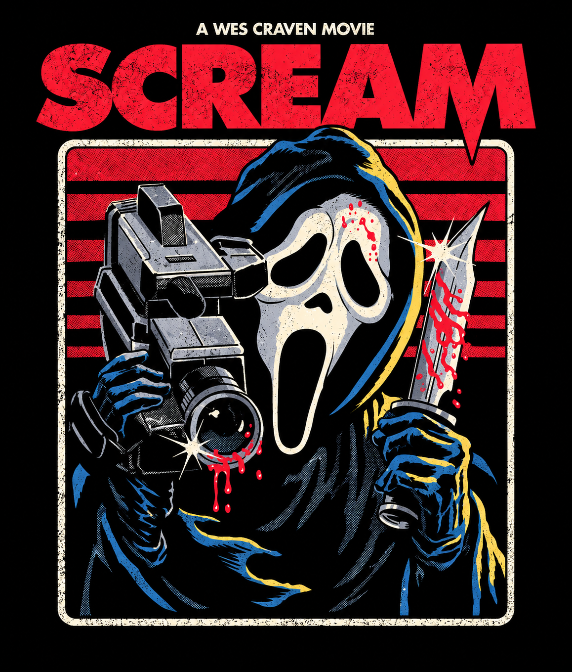 Scream Ghostface Movie Poster Graphic Tee