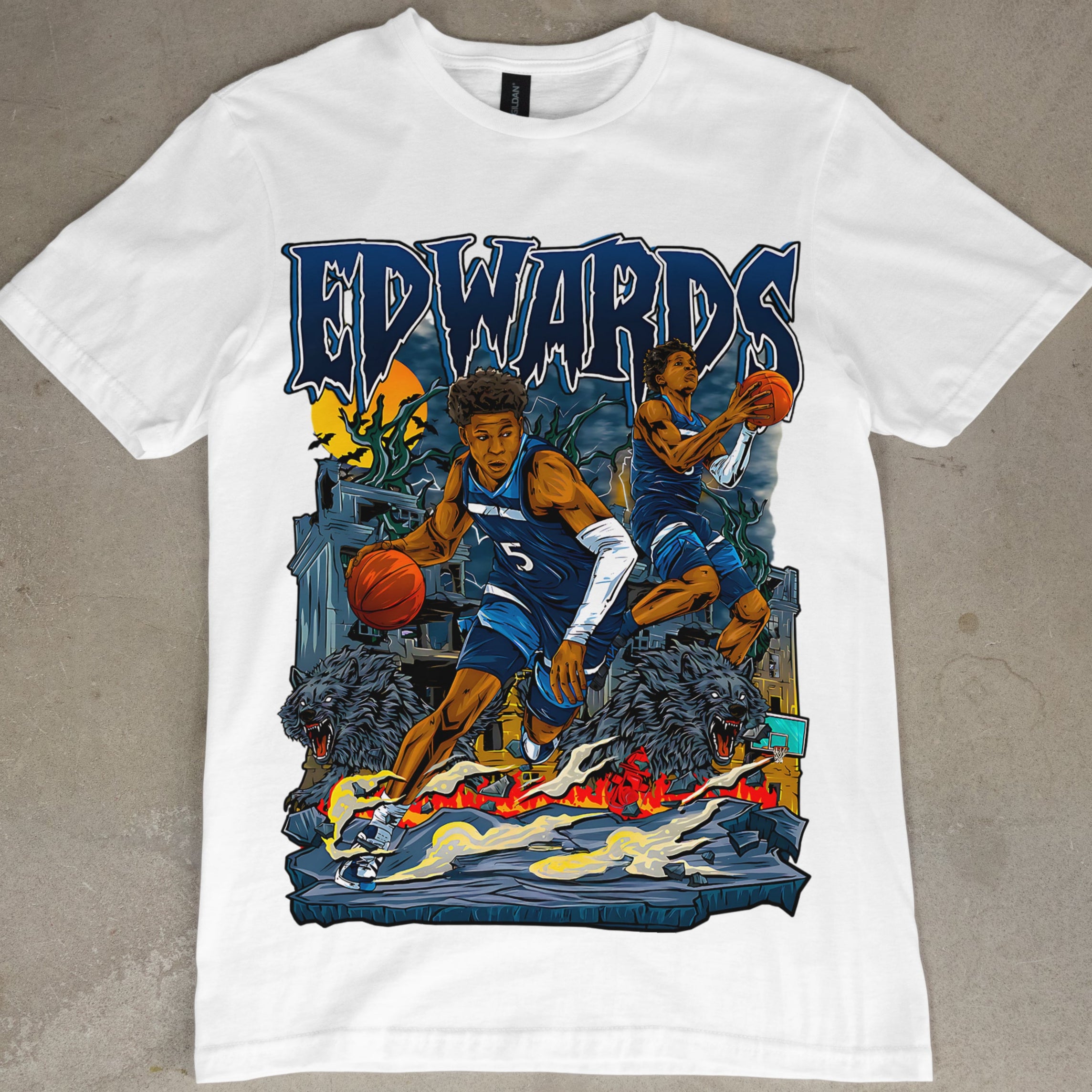★★Adairs★★ Anthony Edwards Seasonal Graphic Tee JY3973 adidas Anthony Edwards Seasonal Graphic Tee - White | adidas