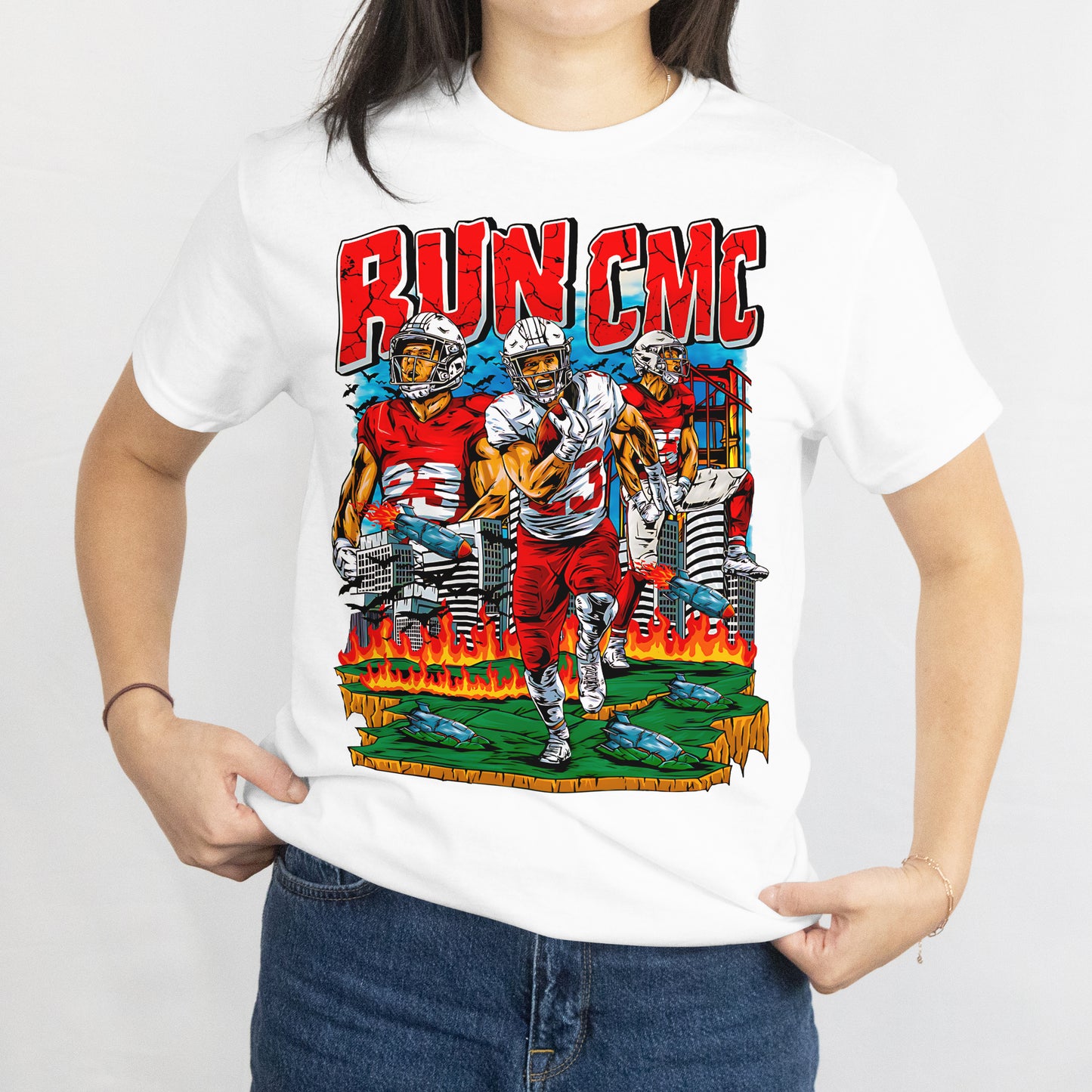Christian McCaffrey Graphic Tee 'Run CMC'