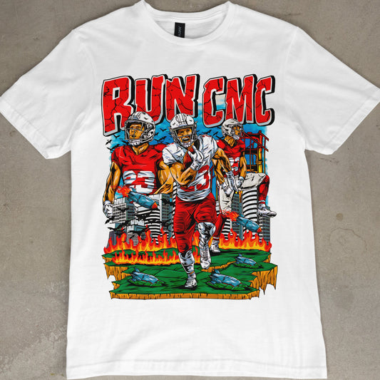 Christian McCaffrey Graphic Tee 'Run CMC'