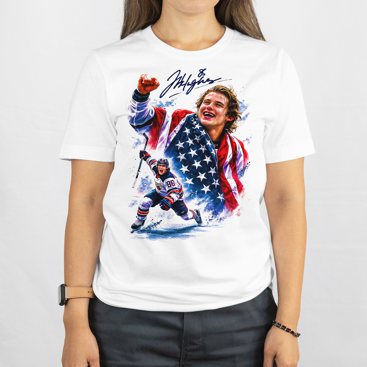 Jack Hughes USA Hockey Graphic Tee