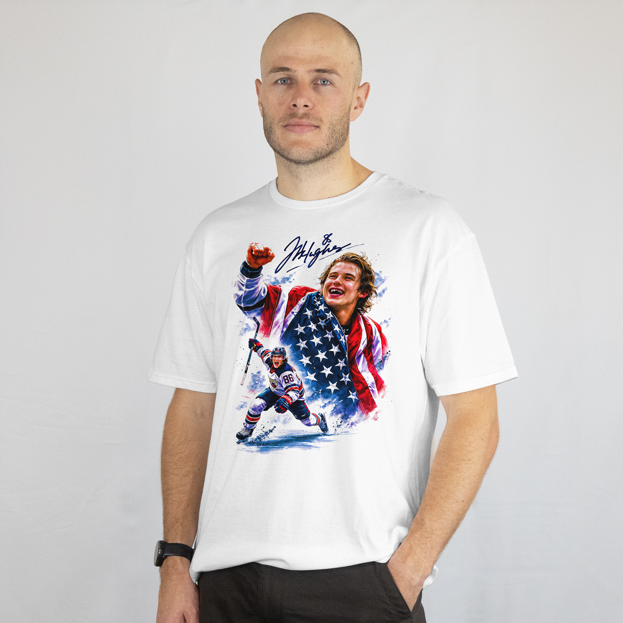 Jack Hughes USA Hockey Graphic Tee