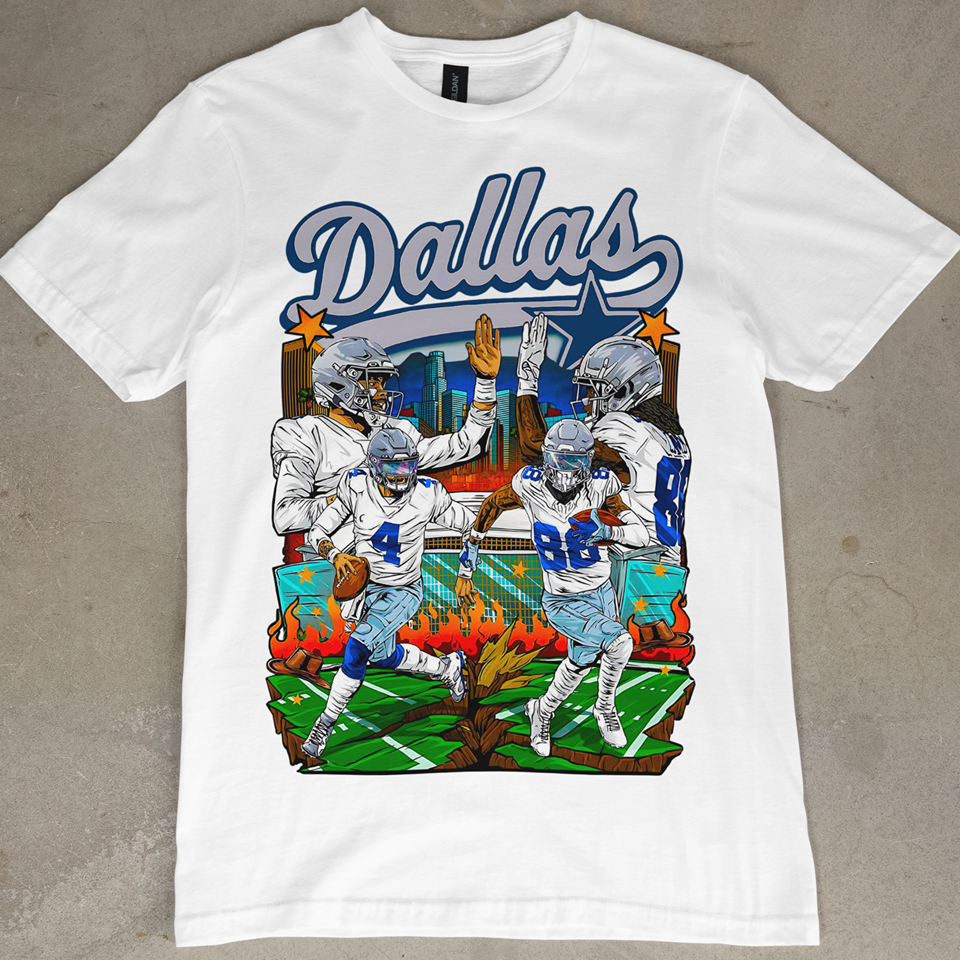 Dallas Cowboys Graphic Tee (Ceedee Lamb & Dak Prescott)